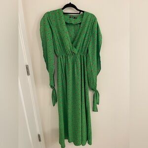 Apple Green Floral Women's Dress